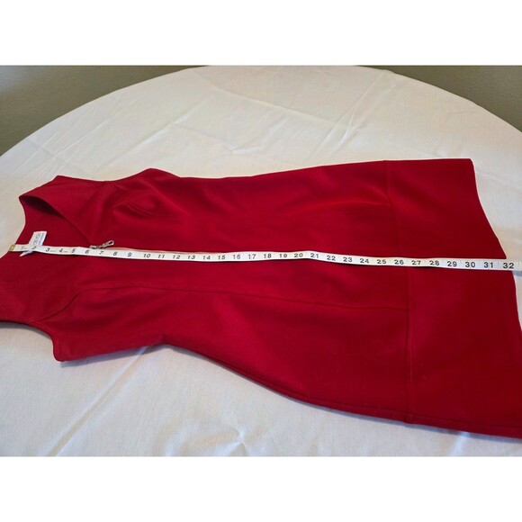 XOXO Red Zip Front Sleeveless Sheath Mini Dress, Small, Fitted Party Dress - Picture 5 of 7